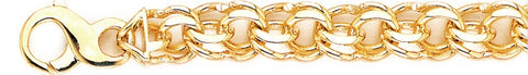 11mm Double Chain Necklace custom made gold chain