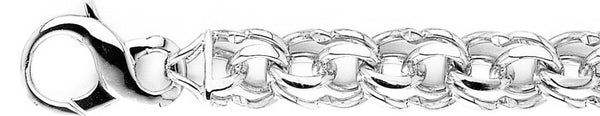 18k white gold chain, 14k white gold chain 13.3mm Double Link Bracelet