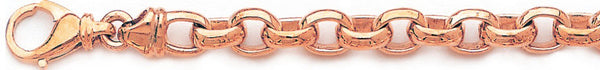 14k rose gold, 18k pink gold chain 7.6mm Domed Rolo Chain Necklace