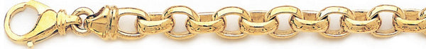 18k yellow gold chain, 14k yellow gold chain 7.6mm Domed Rolo Chain Necklace