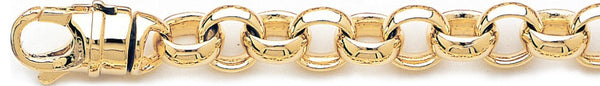 11mm Domed Rolo Link Bracelet custom made gold chain