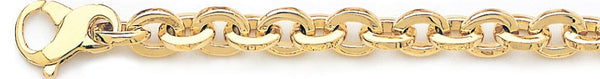 18k yellow gold chain, 14k yellow gold chain 8.1mm Flat Rolo Link Bracelet