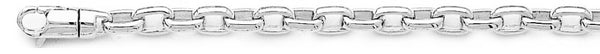 18k white gold chain, 14k white gold chain 4.9mm Cylinder Rolo Link Bracelet