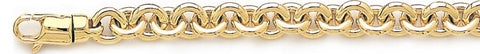 8mm Traditional Rolo Link Bracelet custom made gold chain