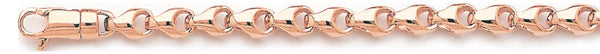 14k rose gold, 18k pink gold chain 5.3mm Balloon Link Bracelet