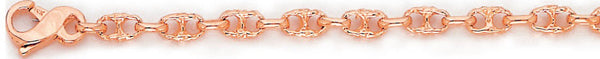 14k rose gold, 18k pink gold chain 4.3mm Mariner Link Bracelet