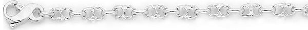 18k white gold chain, 14k white gold chain 4.3mm Mariner Link Bracelet