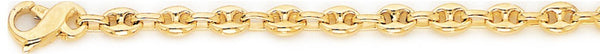 18k yellow gold chain, 14k yellow gold chain 5.1mm Mariner Link Bracelet
