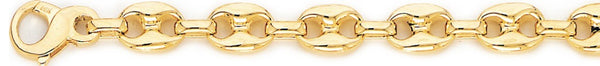 18k yellow gold chain, 14k yellow gold chain 8mm Mariner Link Bracelet