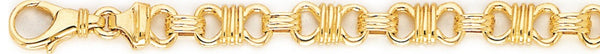 18k yellow gold chain, 14k yellow gold chain 7mm Phoenix I Link Bracelet