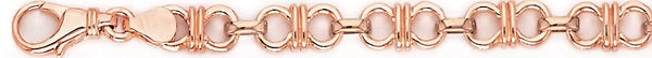 14k rose gold, 18k pink gold chain 7mm Phoenix II Link Bracelet