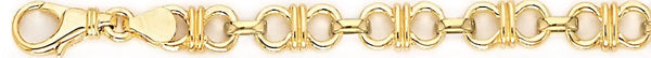 18k yellow gold chain, 14k yellow gold chain 7mm Phoenix II Link Bracelet