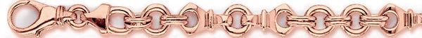14k rose gold, 18k pink gold chain 7.4mm Animal I Link Bracelet