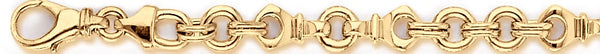 18k yellow gold chain, 14k yellow gold chain 7.4mm Animal I Link Bracelet