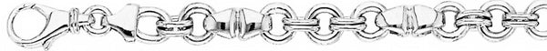18k white gold chain, 14k white gold chain 7.4mm Animal II Link Bracelet