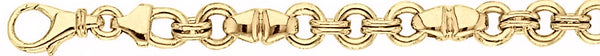 18k yellow gold chain, 14k yellow gold chain 7.4mm Animal II Link Bracelet