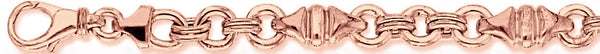 14k rose gold, 18k pink gold chain 7.4mm Animal III Link Bracelet