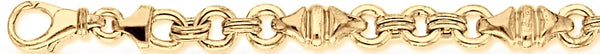 18k yellow gold chain, 14k yellow gold chain 7.4mm Animal III Link Bracelet