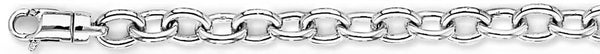 18k white gold chain, 14k white gold chain 6.8mm Open Rolo Link Bracelet