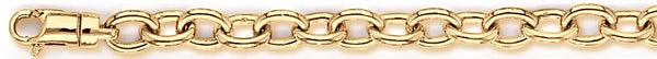 18k yellow gold chain, 14k yellow gold chain 6.8mm Open Rolo Link Bracelet