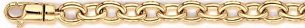 18k yellow gold chain, 14k yellow gold chain 7.8mm Open Rolo Link Bracelet