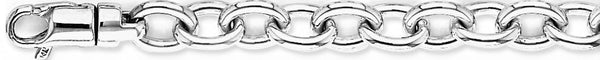 18k white gold chain, 14k white gold chain 8.8mm Open Rolo Chain Necklace