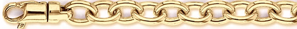 18k yellow gold chain, 14k yellow gold chain 8.8mm Open Rolo Link Bracelet