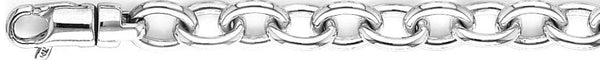 8.8mm Open Rolo Chain Necklace