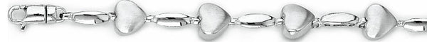 7.5mm Heart Link Bracelet