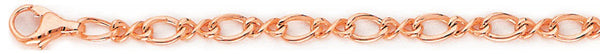 14k rose gold, 18k pink gold chain 4.2mm Christina Link Bracelet