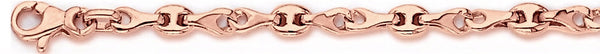 14k rose gold, 18k pink gold chain 5.1mm Annabell Link Bracelet