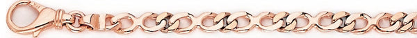 14k rose gold, 18k pink gold chain 4.8mm Gallia Link Bracelet