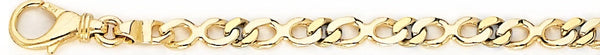 18k yellow gold chain, 14k yellow gold chain 4.8mm Gallia Link Bracelet