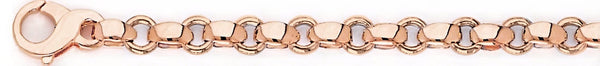 14k rose gold, 18k pink gold chain 6mm Anestasia Link Bracelet