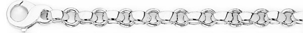 18k white gold chain, 14k white gold chain 6mm Anestasia Link Bracelet