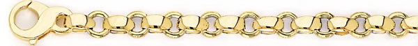 18k yellow gold chain, 14k yellow gold chain 6mm Anestasia Link Bracelet