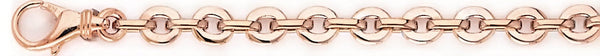 14k rose gold, 18k pink gold chain 6.2mm Bella Link Bracelet