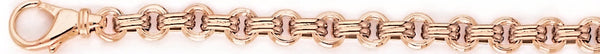 14k rose gold, 18k pink gold chain 5.8mm Ameci Link Bracelet
