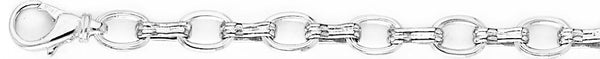 18k white gold chain, 14k white gold chain 6.8mm Lucia Link Bracelet