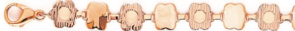 14k rose gold, 18k pink gold chain 8.9mm Geo I Link Bracelet