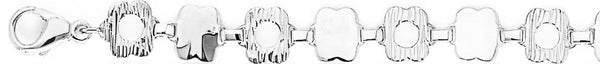 18k white gold chain, 14k white gold chain 8.9mm Geo I Link Bracelet