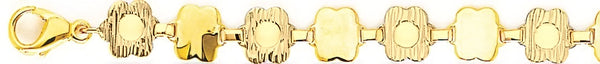 18k yellow gold chain, 14k yellow gold chain 8.9mm Geo I Link Bracelet