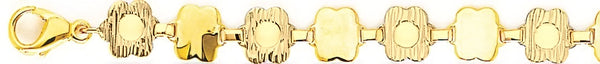 18k yellow gold chain, 14k yellow gold chain 8.9mm Geo I Link Bracelet
