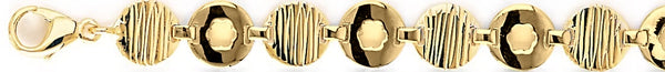 18k yellow gold chain, 14k yellow gold chain 9.7mm Geo III Link Bracelet