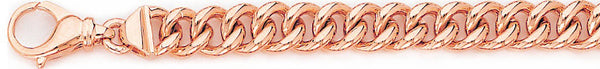 14k rose gold, 18k pink gold chain 8.7mm Miami Cuban Curb Link Bracelet