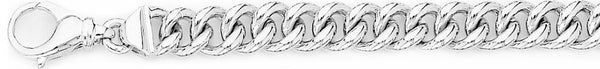 18k white gold chain, 14k white gold chain 8.7mm Miami Cuban Curb Link Bracelet