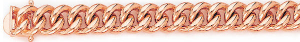 14k rose gold, 18k pink gold chain 10.2mm Miami Cuban Curb Link Bracelet