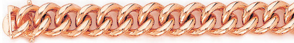 14k rose gold, 18k pink gold chain 12mm Miami Cuban Curb Link Bracelet
