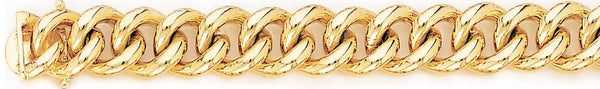 18k yellow gold chain, 14k yellow gold chain 12mm Miami Cuban Curb Link Bracelet