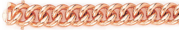 14k rose gold, 18k pink gold chain 13mm Miami Cuban Curb Link Bracelet